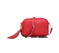 Kitise Women's Small Plain Colour Crossbody Camera Bag With Tassel Charm in Red Kitise Red One Size