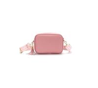 Kitise Women's Small Tassel Crossbody Bag Canvas Stap in Dark Pink