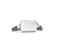 Kitise Women's Small Tassel Crossbody Bag Canvas Stap in Silver Kitise Silver One Size