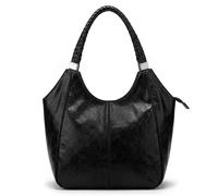 Kitise Women's Spacious Braided Top Handle Hobo Tote Bag in Black