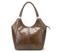 Kitise Women's Spacious Braided Top Handle Hobo Tote Bag in Light Brown