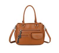 Kitise Women's Spacious Multi Pocket Practical Crossbody Bag in Brown