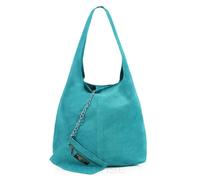 Kitise Women's Spacious Slouch Genuine Italian Suede Tote Handbag in Turquoise Kitise Turquoise