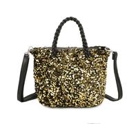 Kitise Women's Sparkling Sequins Braided Handle Shoulder Bag in Gold Kitise Gold One Size