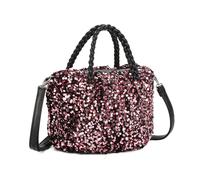Kitise Women's Sparkling Sequins Braided Handle Shoulder Bag in Pink Kitise Pink One Size