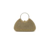 Kitise Women's Sparkly Rhinestone Round Handle Evening Clutch Bag in Gold