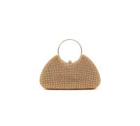 Kitise Women's Sparkly Rhinestone Round Handle Evening Clutch Bag in Rose Gold