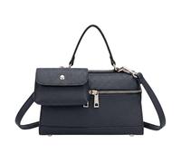 Kitise Women's Structured Crossbody Shoulder Bag with Removable Matching Pouch in Dark Blue