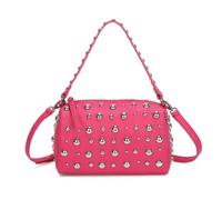 Kitise Women's Studded Pebbled Fuax Leather Crossbody Bag in Rose Kitise Rose One Size