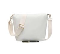 Kitise Women's Sturdy Nylon Crossbody Pouch Bag with Adjustable Strap in White