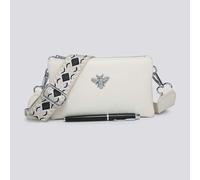 Kitise Women's Tessa Double Compartments Wide Strap Small Purse Messenger Bag in Ivory Kitise Ivory One Size