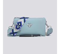 Kitise Women's Tessa Double Compartments Wide Strap Small Purse Messenger Bag in Light Blue Kitise Light Blue One Size