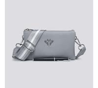 Kitise Women's Tessa Double Compartments Wide Strap Small Purse Messenger Bag in Light Grey Kitise Light Grey One Size