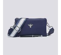 Kitise Women's Tessa Double Compartments Wide Strap Small Purse Messenger Bag in Navy