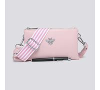 Kitise Women's Tessa Double Compartments Wide Strap Small Purse Messenger Bag in Pink Kitise Pink One Size