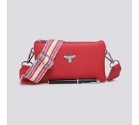 Kitise Women's Tessa Double Compartments Wide Strap Small Purse Messenger Bag in Red Kitise Red One Size