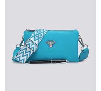 Kitise Women's Tessa Double Compartments Wide Strap Small Purse Messenger Bag in Teal Kitise Teal One Size