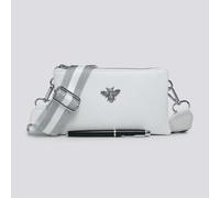 Kitise Women's Tessa Double Compartments Wide Strap Small Purse Messenger Bag in White Kitise White One Size