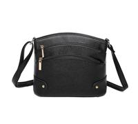 Kitise Women's Textured Multi-Compartment Crossbody Bag in Black