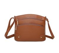 Kitise Women's Textured Multi-Compartment Crossbody Bag in Brown Kitise Brown One Size
