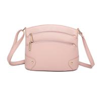 Kitise Women's Textured Multi-Compartment Crossbody Bag in Pink