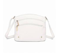 Kitise Women's Textured Multi-Compartment Crossbody Bag in White