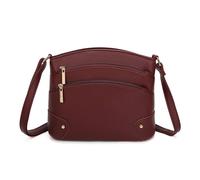 Kitise Women's Textured Multi-Compartment Crossbody Bag in Wine Kitise Wine One Size