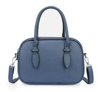 Kitise Women's Top Handle Oval Multi Zip Convertible Crossbody Shoulder Bag in Blue