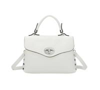 Kitise Women's Top Handle Twist Lock Studded Crossbody Bag in White