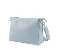 Kitise Women's Top Zipper Triple-Compartment Genuine Italian Leather Crossbody Bag in Light Blue Kitise Light Blue One Size