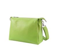 Kitise Women's Top Zipper Triple-Compartment Genuine Italian Leather Crossbody Bag in Lime Kitise Lime One Size
