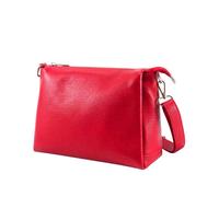 Kitise Women's Top Zipper Triple-Compartment Genuine Italian Leather Crossbody Bag in Red Kitise Red One Size