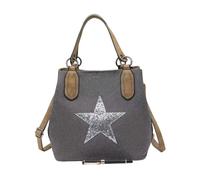 Kitise Women's Trendy Canvas Tote with Glitter Star Adjustable Strap & Dual Handles in Dark Grey Kitise Dark Grey One Size