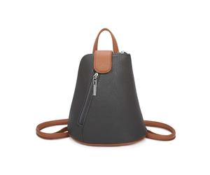 Kitise Women's Trendy Small Convertible Practical Backpack in Dark Grey Kitise Dark Grey