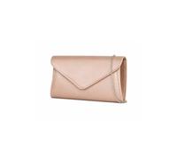 Kitise Women's V Shape Envelope Chain Clutch Evening Bag in Rose Gold