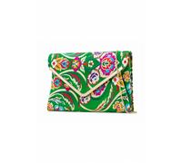 Kitise Women's V Shape Envelope Embroidered Clutch Evening Bag in Green