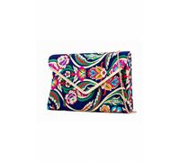 Kitise Women's V Shape Envelope Embroidered Clutch Evening Bag in Navy