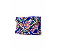 Kitise Women's V Shape Envelope Embroidered Clutch Evening Bag in Royal