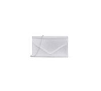 Kitise Women's V Shape Envelope Faux Suede Clutch Evening Bag with Metal Trim in Silver Kitise Silver One Size