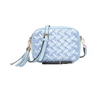 Kitise Women's Velvet Woven Pattern Crossbody Shoulder Handbag in Pale Blue Kitise Pale Blue One Size