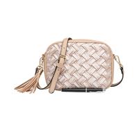 Kitise Women's Velvet Woven Pattern Crossbody Shoulder Handbag In Stone Stone