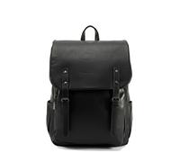 Kitise Women's Vintage Inspired Flap Travel Rucksack Large Backpack in Black