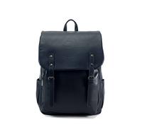 Kitise Women's Vintage Inspired Flap Travel Rucksack Large Backpack in Navy