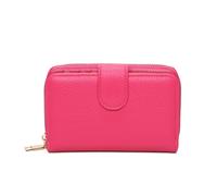 Kitise Women's Zip Around Faux Leather Wallet With Snap Closure Multi Card Purse in Rose Kitise Rose One Size