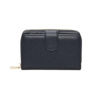 Kitise Zip Around Faux Leather Wallet With Snap Closure Multi Card Purse In Navy Navy