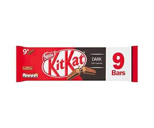 KitKat 2 Finger Dark Chocolate Biscuit Bars Multipack - Crispy Wafer Biscuit Multipack - (8 x 20.7g)