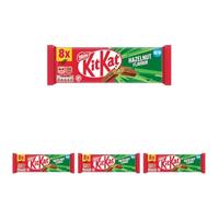 KitKat 2 Finger Hazelnut Chocolate Biscuit Bars Multipack, 8 x 20.7g (165.6g) (Pack of 4)