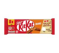 KitKat 2 Finger Orange Chocolate Biscuit Bars - 8 Pack (8 x 20.7 g) | Crunchy Wafer Fingers with Zesty Orange Flavour | Refreshing Snack or Shareable Treat