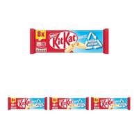 KitKat 2 Finger White Chocolate Biscuit Bar Multipack - Chocolate Wafer Biscuit Bars 8 x 20.7g (Pack of 4)