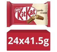 KitKat 4-Finger Milk Chocolate Biscuit Bar | 24x 41.5g Bars | Chocolate Multipack